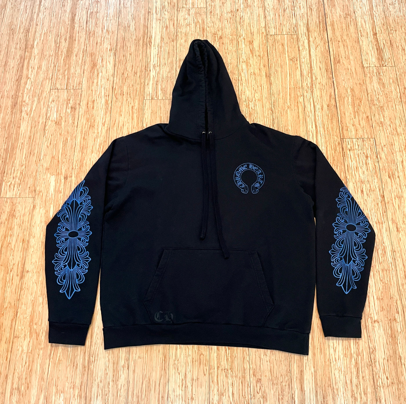 F&F Chrome Hearts Floral Hoodie Blue