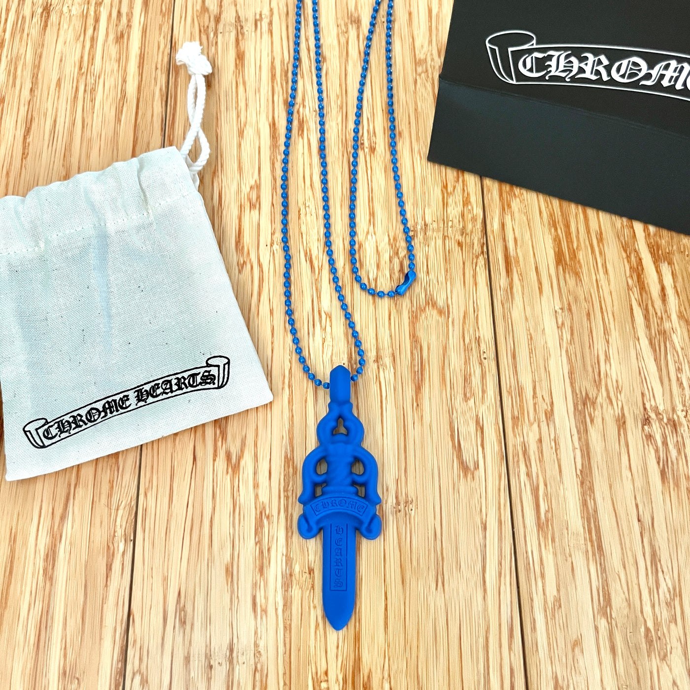 Chrome Hearts Silicone Dagger Chain Blue