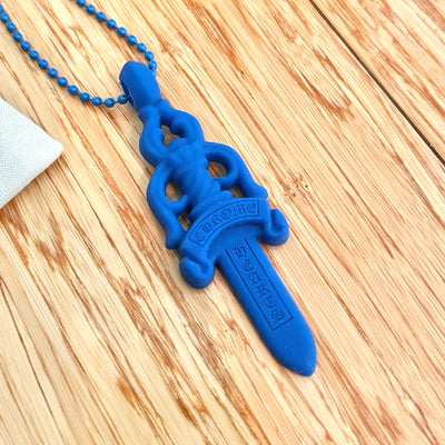 Chrome Hearts Silicone Dagger Chain Blue