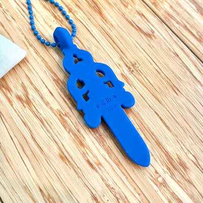 Chrome Hearts Silicone Dagger Chain Blue