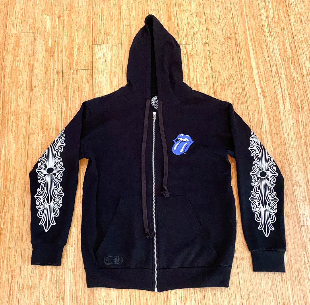 限定コラボ【Chrome Hearts×Rolling Stones】BLUE ロゴパーカー Chrome Hearts CHROME HEARTS Rolling Stones Blue Zip Up