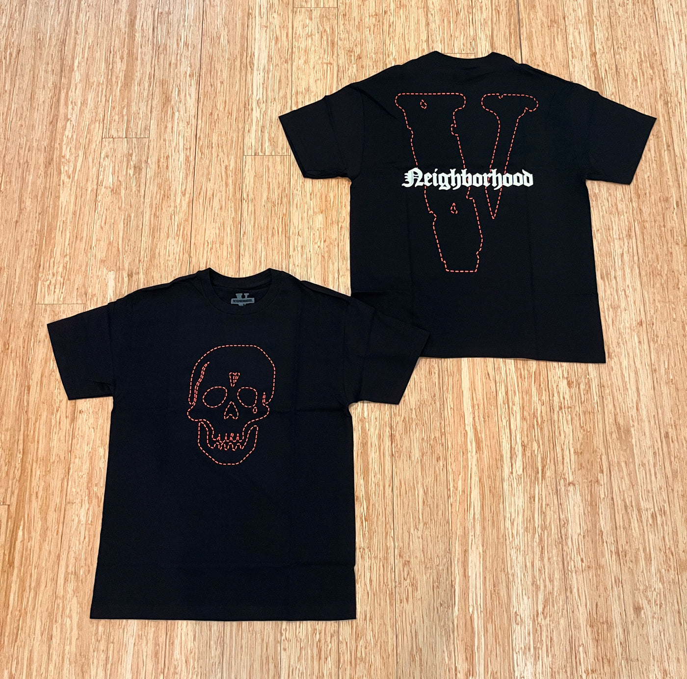 Vlone x Neighborhood Skull Tee Red/Black