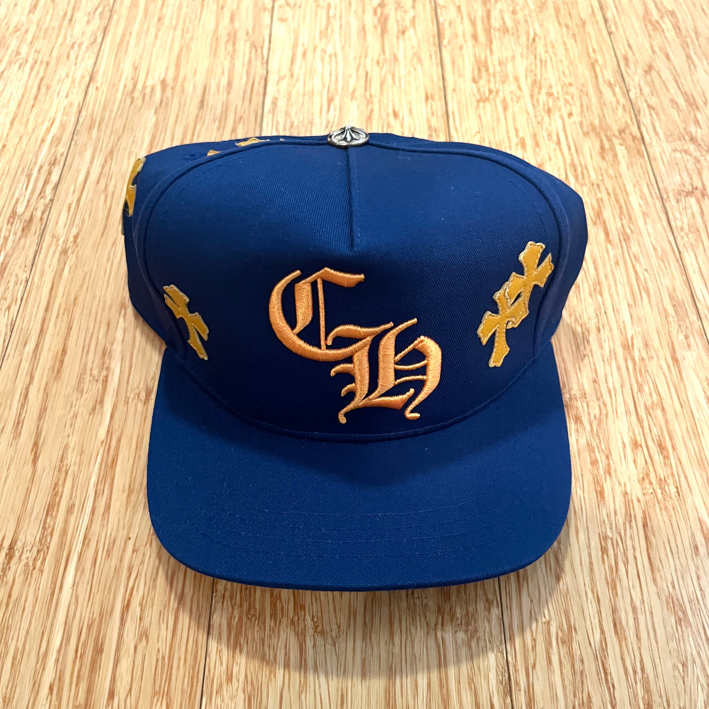 Chrome Hearts Cross Patch Hat Blue/Yellow