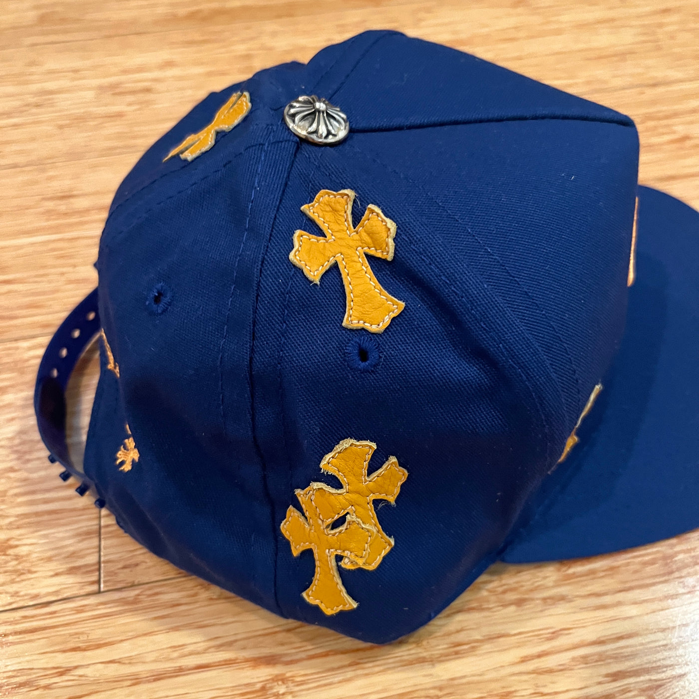 Chrome Hearts Cross Patch Hat Blue/Yellow