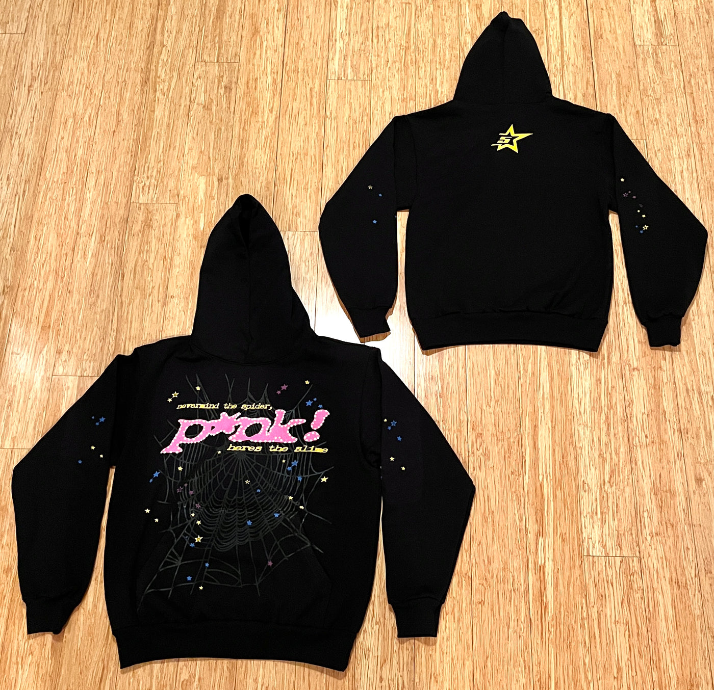 Sp5der Punk Hoodie Black