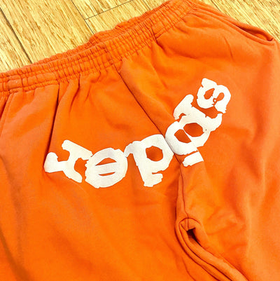 Sp5der Sweatpants Orange - Dream Grails LLC