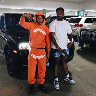 Sp5der Sweatpants Orange - Dream Grails LLC